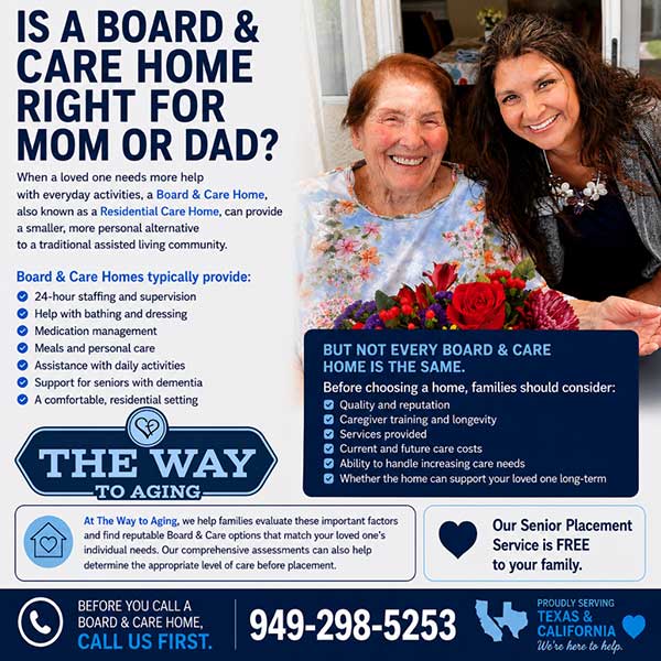 Board & Care and Residential Care Homes