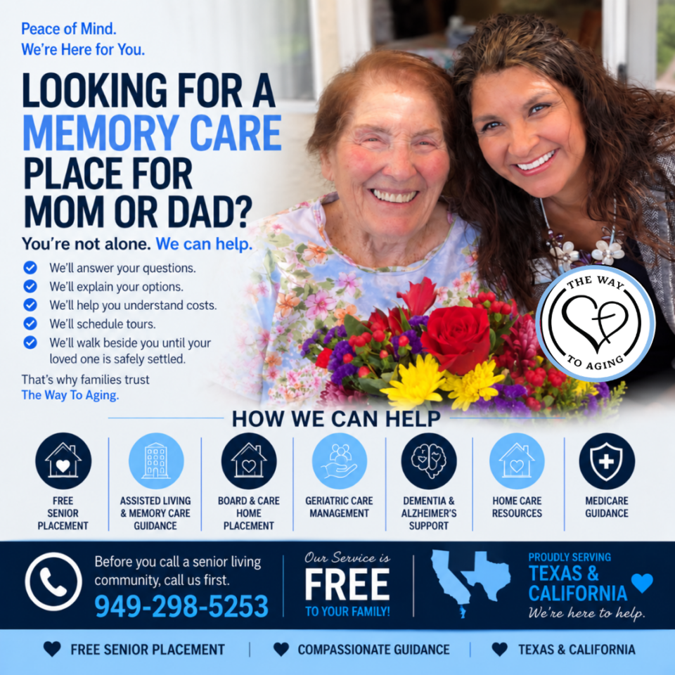 Memory Care Help California and Texas